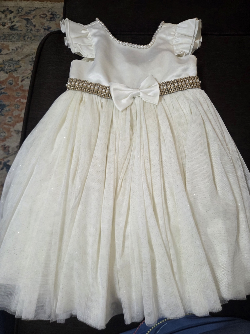 PICS DO NO JUSTICE American Princess Cream and Gold Party Dress 5T